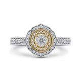10 Kt White & Yellow Gold Promezza Ring Ring