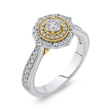 10 Kt White & Yellow Gold Promezza Ring Ring