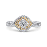 10 Kt White & Yellow Gold Luminous Ring Ring
