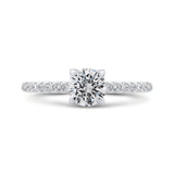 14K White Gold Round Diamond Engagement Ring