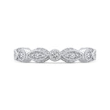 14K White Gold Round Diamond Wedding Band