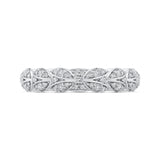 Round Diamond Wedding Band In 14K White Gold