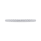 14K White Gold Round Diamond Wedding Band