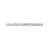 14K White Gold Round Diamond Wedding Band