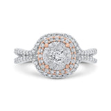 14 Kt White & Rose Gold Promezza Ring Engagement Ring