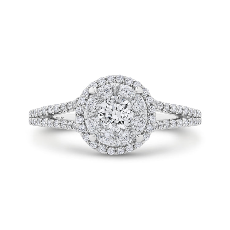 14 Kt White Gold Luminous Ring Engagement Ring