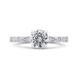 14 Kt White Gold Luminous Bridal Engagement Ring