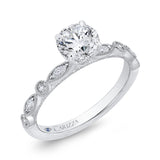 14 Kt White Gold Luminous Bridal Engagement Ring