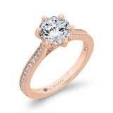 14 Kt Rose Gold Carizza Bridal Engagement Ring