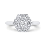 14 Kt White Gold Luminous Ring Engagement Ring