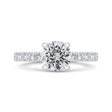 14K White Gold Round Diamond Solitaire Plus Engagement Ring  (Semi-Mount)