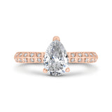 14 Kt Rose Gold Carizza Bridal Engagement Ring