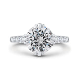 18 Kt White Gold Carizza Bridal Engagement Ring