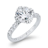 18 Kt White Gold Carizza Bridal Engagement Ring