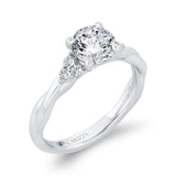 14 Kt White Gold Carizza Bridal Engagement Ring