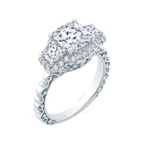 18 Kt White Gold Carizza Boutique Bridal Engagement Ring