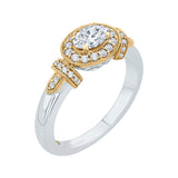 14 Kt White & Yellow Gold Promezza Bridal Engagement Ring