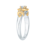 14 Kt White & Yellow Gold Promezza Bridal Engagement Ring