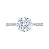 Round Diamond Engagement Ring In 14K White Gold (Semi-Mount)