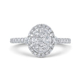 14 Kt White Gold Luminous Ring Engagement Ring