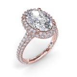 14Kt Rose Gold Bridal Engagement Rings