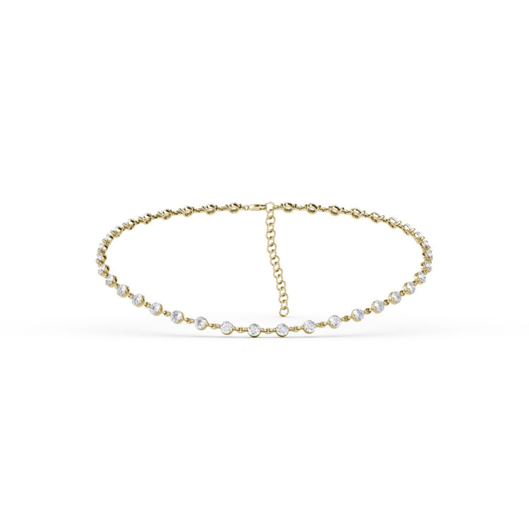 18Kt Yellow Gold Diamond Fashion Necklaces