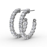 14Kt White Gold Diamond Fashion Earrings