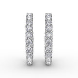 14Kt White Gold Diamond Fashion Earrings