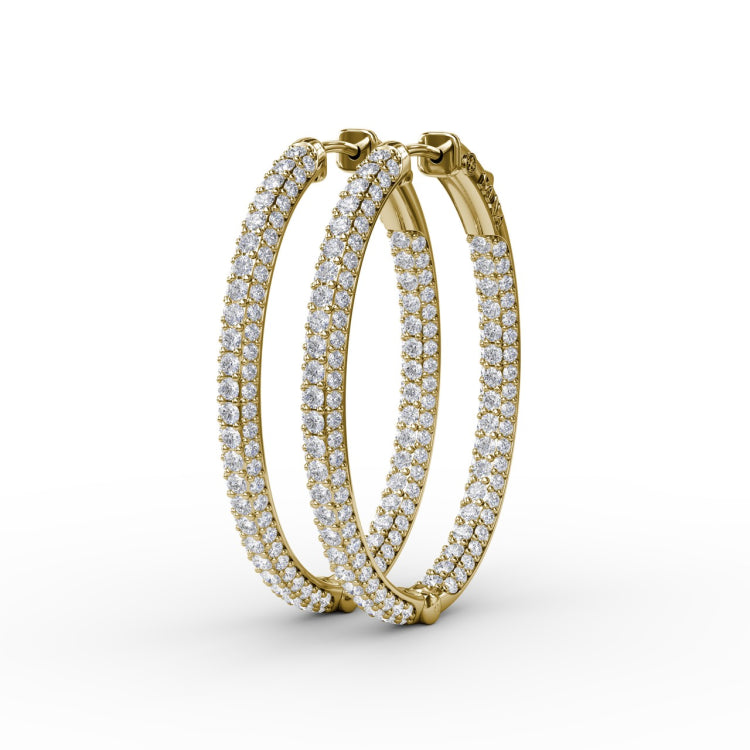 18Kt Yellow Gold Diamond Fashion Earrings