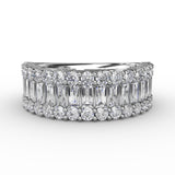 18Kt White Gold Diamond Fashion Bands