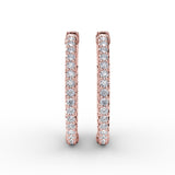 14Kt Rose Gold Diamond Fashion Earrings