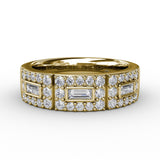 14Kt Yellow Gold Diamond Fashion Bands