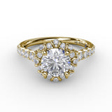 18Kt Yellow Gold Bridal Engagement Rings