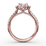 14Kt Rose Gold Bridal Engagement Rings