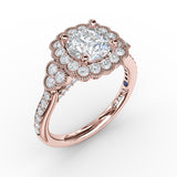 14Kt Rose Gold Bridal Engagement Rings