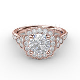 14Kt Rose Gold Bridal Engagement Rings