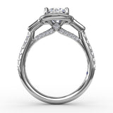 14Kt White Gold Bridal Engagement Rings