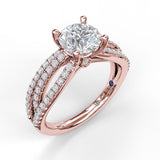 Enchanting Wave Band Engagement Ring