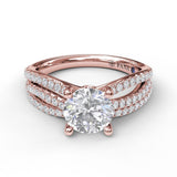 14Kt Rose Gold Bridal Engagement Rings