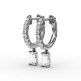 14Kt White Gold Diamond Fashion Earrings