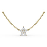 18Kt Yellow Gold Diamond Fashion Necklaces