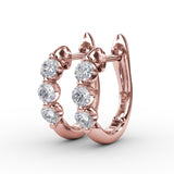 14Kt Rose Gold Diamond Fashion Earrings