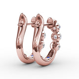 14Kt Rose Gold Diamond Fashion Earrings