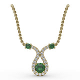 Full of Life Emerald and Diamond Pendant