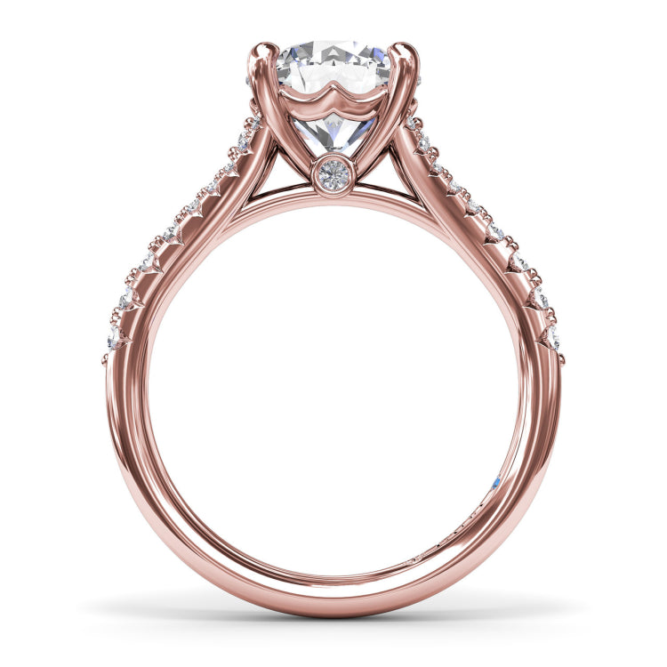 18K Rose Gold Ring Setting - JS389R18