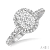 Oval Shape Lovebright Essential Diamond Engagement Ring