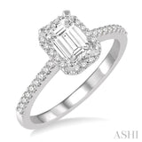 1/4 Ctw Round Cut Diamond Semi-Mount Engagement Ring in 14K White Gold