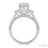 Past Present & Future Semi-Mount Diamond Engagement Ring