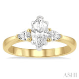 Marquise Shape Diamond Engagement Ring