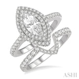 Marquise Shape Diamond Wedding Set